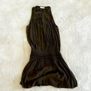 RAMY BROOK XS olive/dark green mini dress